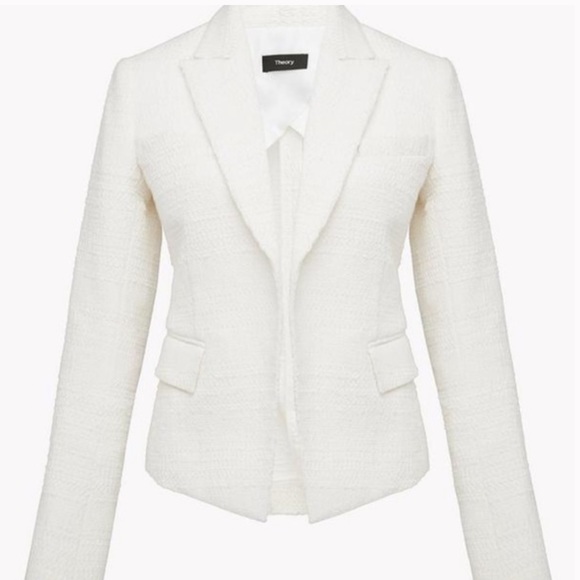 Theory Jackets & Blazers - Theory Off White Brince Cailen Tweed Blazer 8